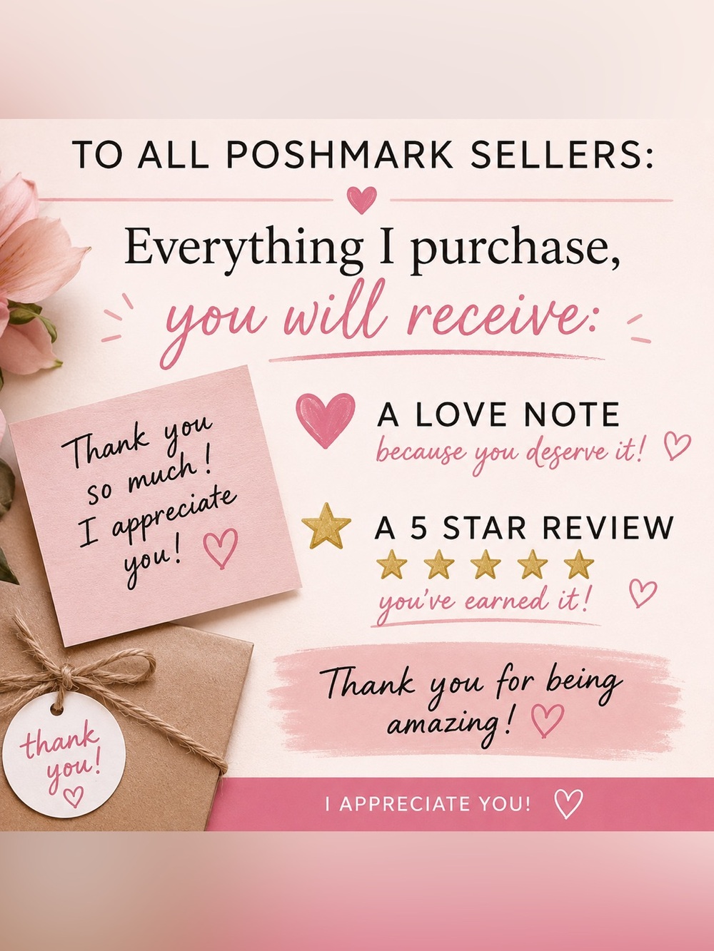 ❤️ Note & ⭐️⭐️⭐️⭐️⭐️ Review